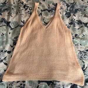 Elegant Peach Knit Women's Top - Sz XL